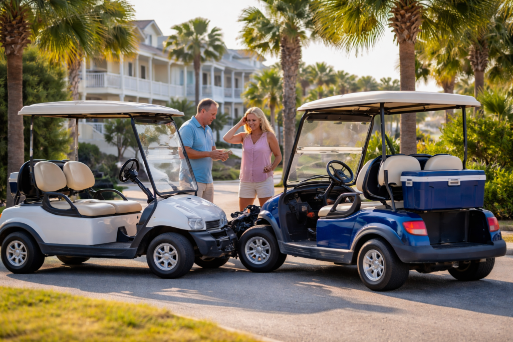 Who Is Liable for Golf Cart Accidents in Myrtle Beach Communities and Beach Towns?